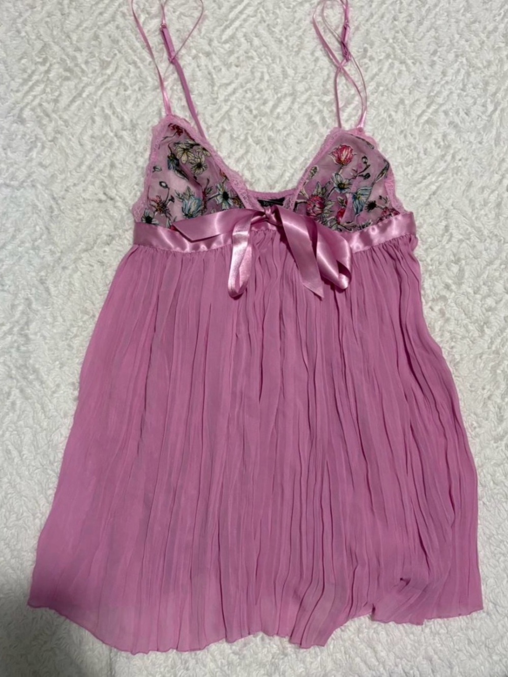 Pink Victoria's Secret Lace Cami with Floral Details
